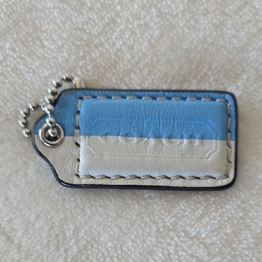 Coach Blue And White Hang Tag